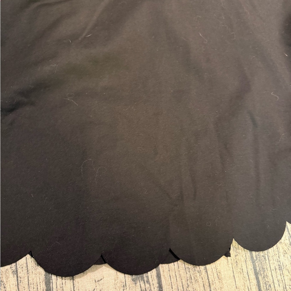 Lulu's Classic Black Skater Scallop Hem 3/4 Sleeve Dress L Large Cumulonimbus - Picture 14 of 14